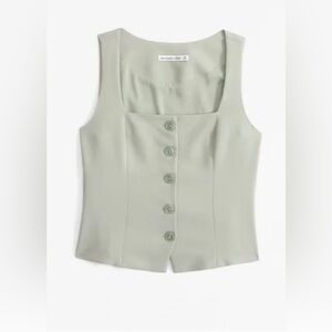 Abercrombie and Fitch Mia Tailored Vest Squareneck Top